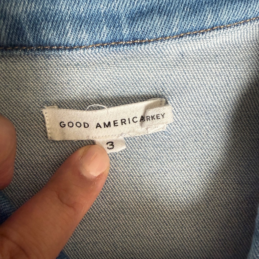 Good American Light Blue Denim Top - Picture 3 of 5